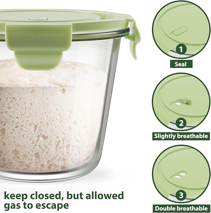 Freshmage 23oz Glass Meal Prep Containers with Lids, Airtight 3-Cup Glass Storage Containers Set, Heat-Resistant BPA-Free for Soup, Leftover, Microwave, Dishwasher, and Freezer Safe (6 Packs)