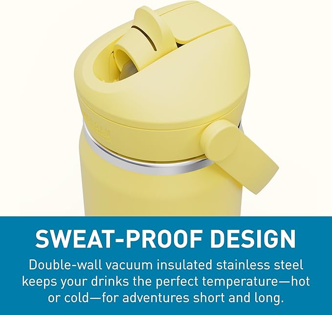CamelBak Thrive Flip Straw Insulated Stainless Steel Water Bottle Yellow Bloom, 20oz