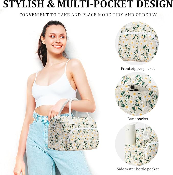 Insulated Lunch Bag for Women Men Large Reusable Lunch Box Adult Leakproof Portable Cooler Tote Bags for Work Picnic