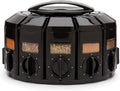 Kitchen Art Spice Rack Select-A-Spice Auto-Measure Carousel 12 Compartments Black 8.75 x 8.75 x 6 inches