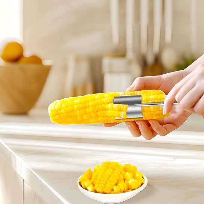 Long Handle Stainless Steel Corn Cob Stripper,Corn Cob Thresher,Corn Peeler,Corn Stripper,Corn Thresher,Corn Scraper (Style-C)