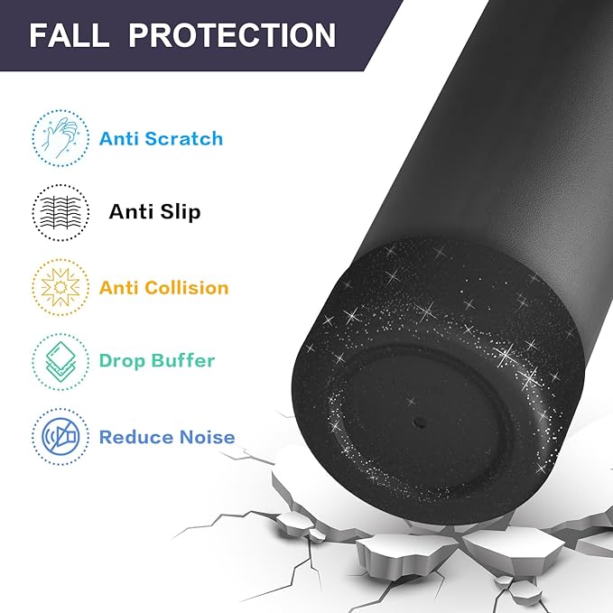2PCS Glitter Silicone Boot for Owala Water Bottle, Anti-Slip Protective Sleeve for Owala Twist,FreeSip and Flip Stainless Steel Water Bottle, BPA-Free, Dishwasher Safe, Accessories
