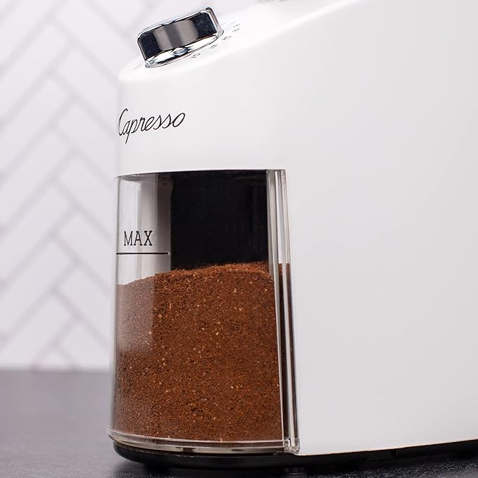 Capresso Infinity Plus Conical Burr Grinder, White