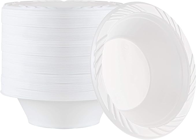 PLASTICPRO 800 Count Disposable 12 ounce White Plastic Soup Bowls