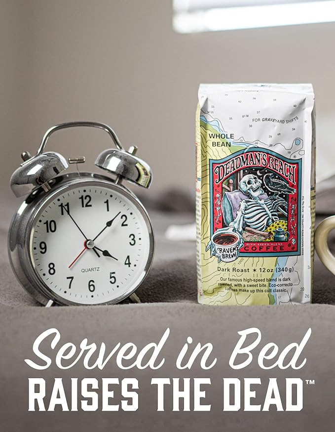 Raven's Brew Coffee High Caffeine Coffee Dark Roast Whole Bean – Deadman's Reach 12oz