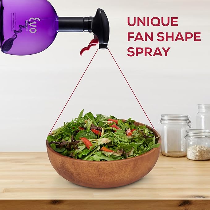 Evo Original Oil Sprayer, Non-Aerosol for Olive Oil, Cooking Oils, and Vinegars, Purple, 24-Ounce Capacity