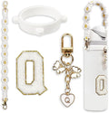 Cute Letter Charm Set Compatible with Owala Water Bottle 24 oz, 32 oz, 40 oz, Owala Kids, Owala Coffee Tumbler, Owala FreeSip – Includes Handle Strap, for Owala Accessories & Stanley Cup Accessories