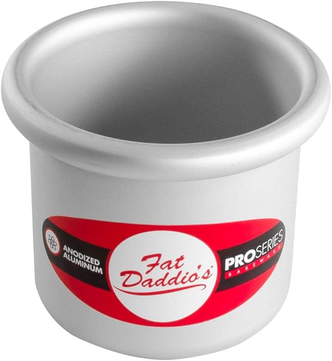 Fat Daddio's PRD-33SET Anodized Aluminum Round Cake Pans, 3 x 3 inch, Set of 2