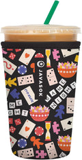 Sok It JavaSok Iced Coffee & Cold Soda Insulated Neoprene Cup Sleeve (Game Night, Medium: 22-28oz)