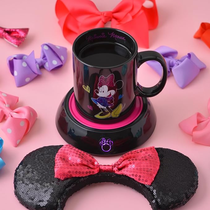 Disney DMG-18 Minnie Mouse Mug Warmer, Black/Pink