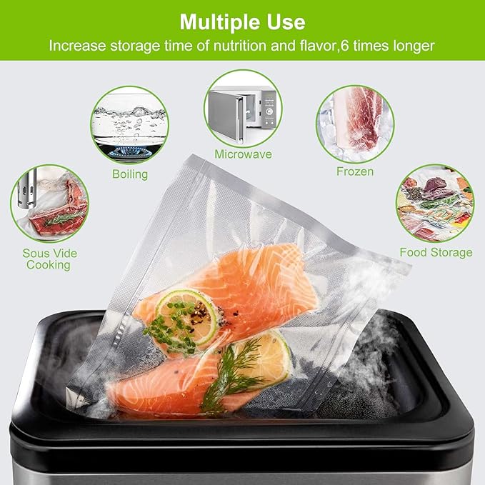 MAGIC SEAL Vacuum Sealer Bags, 3 Rolls 10’’ × 16.4’ Textured Vac Seal Bags for Food Storage or Sous Vide, BPA Free, Commercial Grade - NOT Work with MAGIC SEAL MS175 Vac Sealers