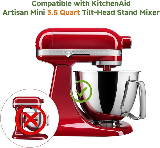 Bamboo Mixer Slider Mat for Kitchen Aid Artisan Mini 3.5 Quart Tilt-Head Stand Mixer,Black