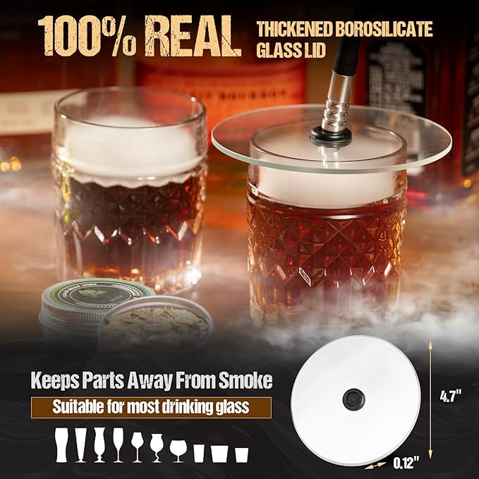 Smoking Gun Pro – Patented Pump System, Effectively Prevents Tar Clogging, Dense Smoke Infuser for Cocktails, Meat & Cheese, Type-C/Battery, Ideal Gift for Men & Home Chefs (Butane not included)