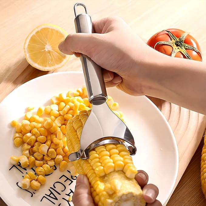 Long Handle Stainless Steel Corn Cob Stripper,Corn Cob Thresher,Corn Peeler,Corn Stripper,Corn Thresher,Corn Scraper (Style-C)
