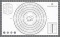 Silicone Mat, 26 x 16inch Extra Large Non-stick Pastry Baking Mat with Measurement, Resuable Thick Cookie Sheet Counter Mat, Dough Rolling Mat, Oven Liner, Fondant/Pie Crust Mat