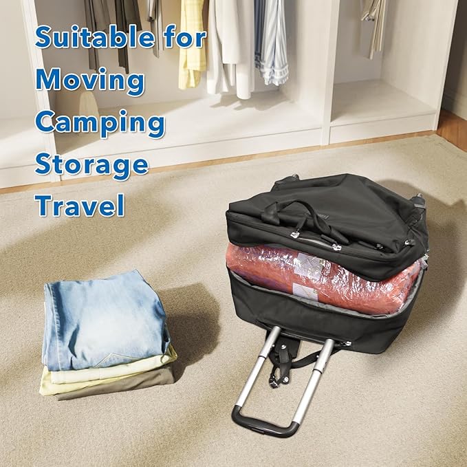 16 Pack Travel Vacuum Bags with Pump，vacuum travel bags with pump (2J/2L/2M2S/4 ROLLER BAGS/4 SMALL ROLLER BAGS), vacuum seal bags for clothing travel and home organization.