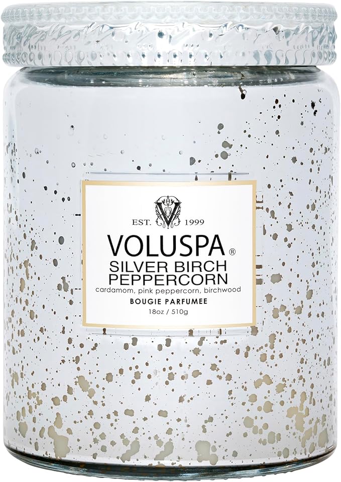 Large - Silver Birch Peppercorn by Voluspa for Unisex - 18 oz Candle