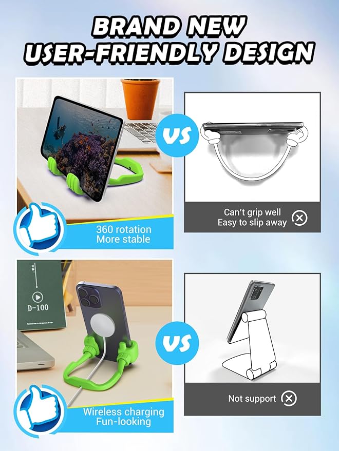 Stocking Stuffers for Teens Boys Girls Cell Phone Stand: Upgrade Adjustable Thumbs Up Lazy Phone Holder for Desk Fun Birthday Gifts for Grandma Adults Husband from Wife