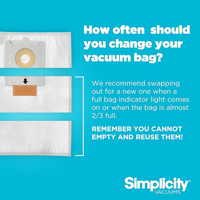 Simplicity Vacuums Allergy Pet Bundle | Bags & Filter Set Bundle | Upholstery Tool Bagged Vacuum Cleaner | Certified Hepa Vacuum | Pet Hair | S20EZM