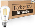 Lumiverse 120 Pack E26 led Bulb 60 watt dimmable Vintage LED Edison Bulbs 5.5W, 60W Equivalent, 2700K Soft White, Antique Style ST19/ST58 LED Light Filament Bulbs, CRI 90+, E26 Base