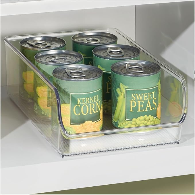 InterDesign iDesign Pantry Bin for Kitchen or Cabinet Storage - Set of 4 - Clear