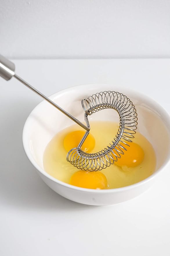 Whisk,Spiral Whisks Egg Beater for Blending Mixing Stirring, Non-Stick Stainless Steel Whisk,11.2 inch