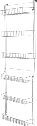 Over the Door Organizer - 6-Tier Adjustable Pantry Shelves and Rack for Kitchen Organization - Organization and Storage by Lavish Home (White)