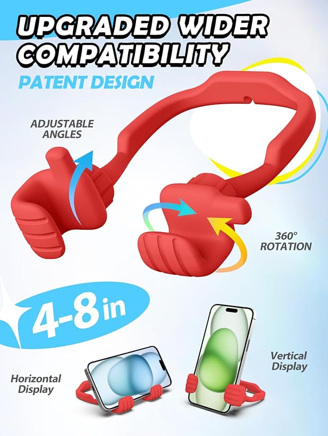 Stocking Stuffers for Teens Girls Women Cell Phone Holder: Adjustable Thumbs Up Phone Stand Gifts for Adults Kids Men Boys Teenager Wife Mom Grandma Funny Gadgets Trend Stuff Ideas Gift for Christmas