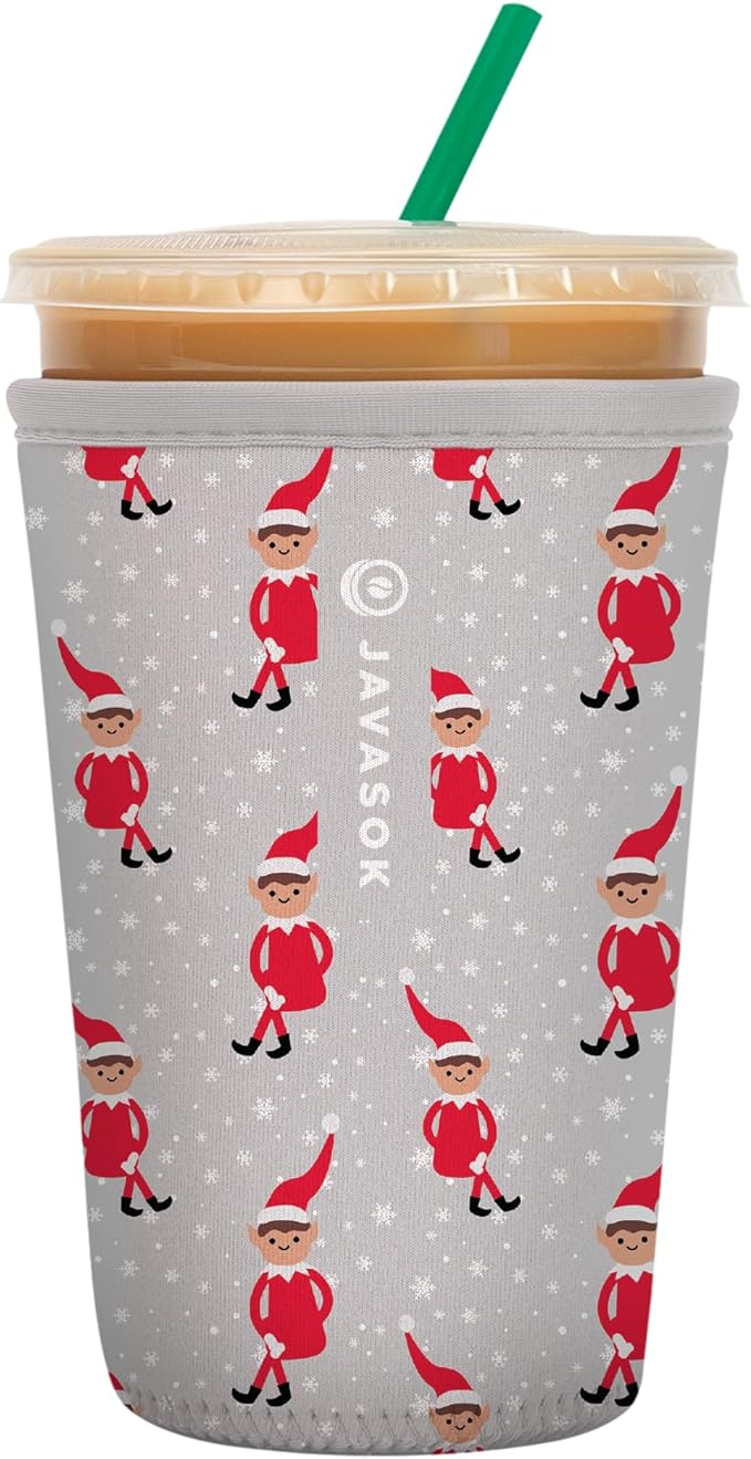 Sok It JavaSok Iced Coffee & Cold Soda Insulated Neoprene Cup Sleeve (Shelf Life, Medium: 22-28oz)