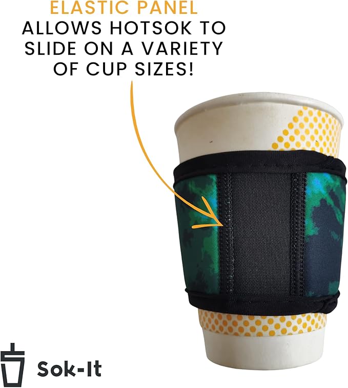 Sok It HotSok Coffee & Tea Reusable Insulated Neoprene Cup Sleeve (Purr-fection)