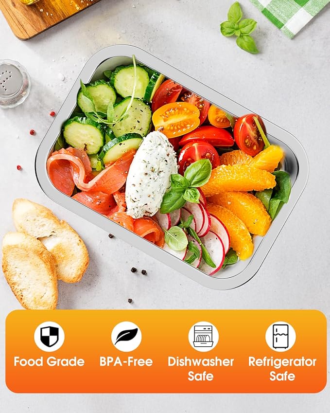 Cordless Electric Lunch Box 1100ML Stainless Steel Container