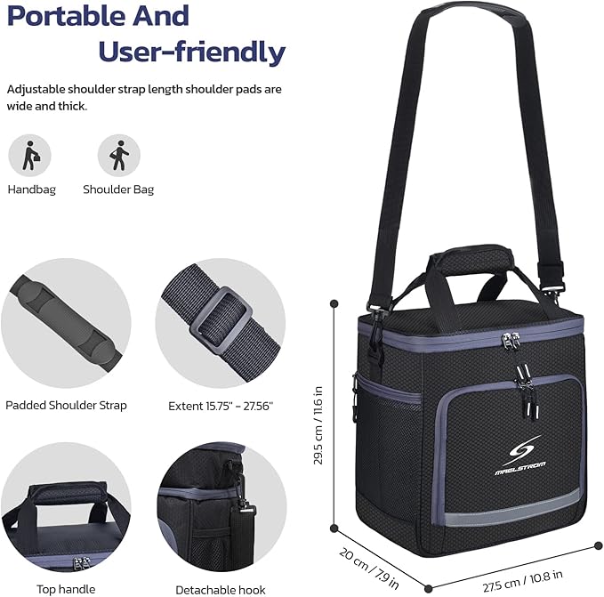 Maelstrom Lunch Box for Men,Insulated Lunch Bag Women/Men,Leakproof Lunch Cooler Bag, Lunch Tote Bag