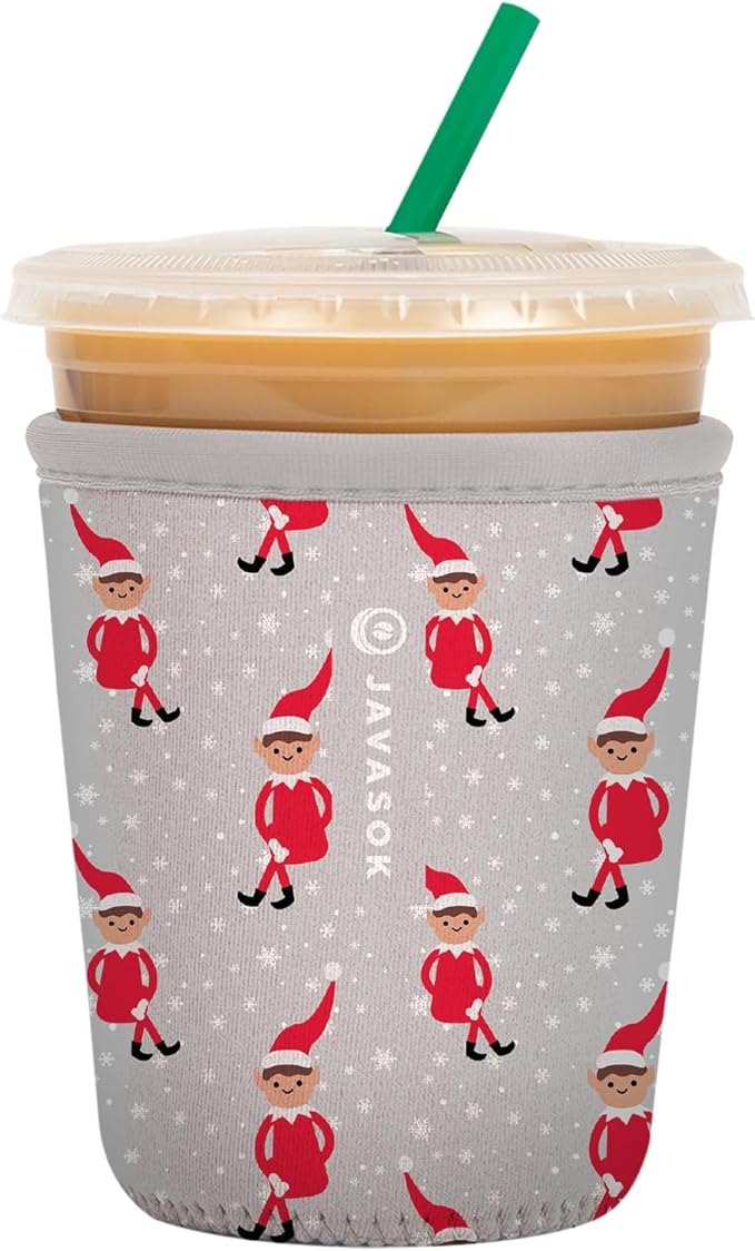 Sok It JavaSok Iced Coffee & Cold Soda Insulated Neoprene Cup Sleeve (Shelf Life, Small: 16-20oz)
