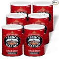 French Market Coffee & Chicory Medium-Dark Roast Ground Coffee, 12oz Can (Pack of 6)