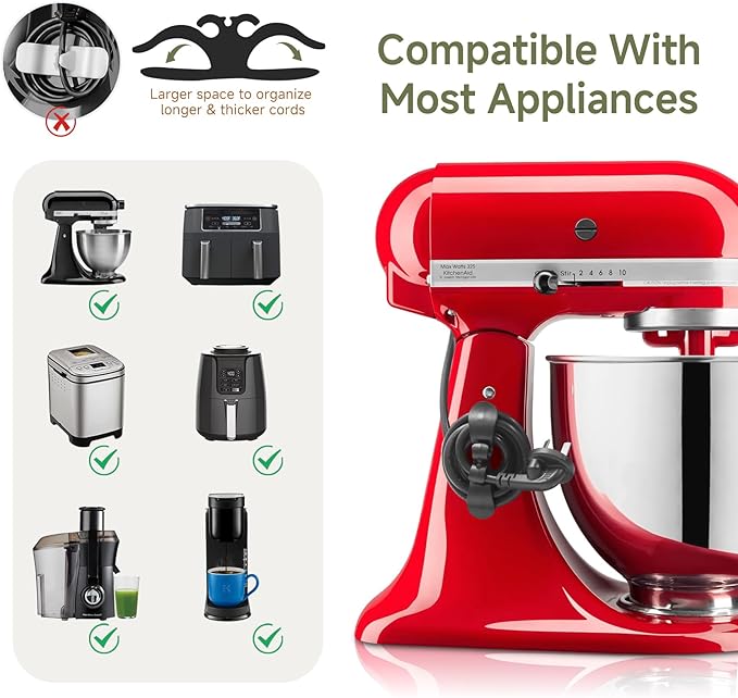 Mixer Slider for Kitchen Aid 4.5-5 Qt Tilt Head Stand Mixer, kitchen Aid Accessories and Attachments W/ 1 x Slider Board, 2 x Cord Storage, 1 x Silicone Bowl Scraper (Black)