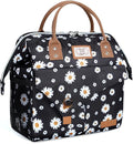 Lekesky Lunch Box for Women - Cute Insulated Lunch Bag, Fashion Ladies Lunch Tote Bag, Daisy