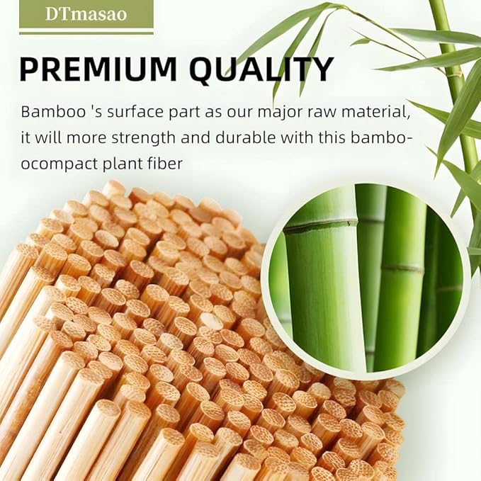 36 inch Natural Bamboo Skewers Sticks for Marshmallows，S'Mores，BBQ，Kabob，Grilling，Barbecue，Roasting，Camping.More Size Choices 6"/8"/10"/12"/36"(100 PCS)