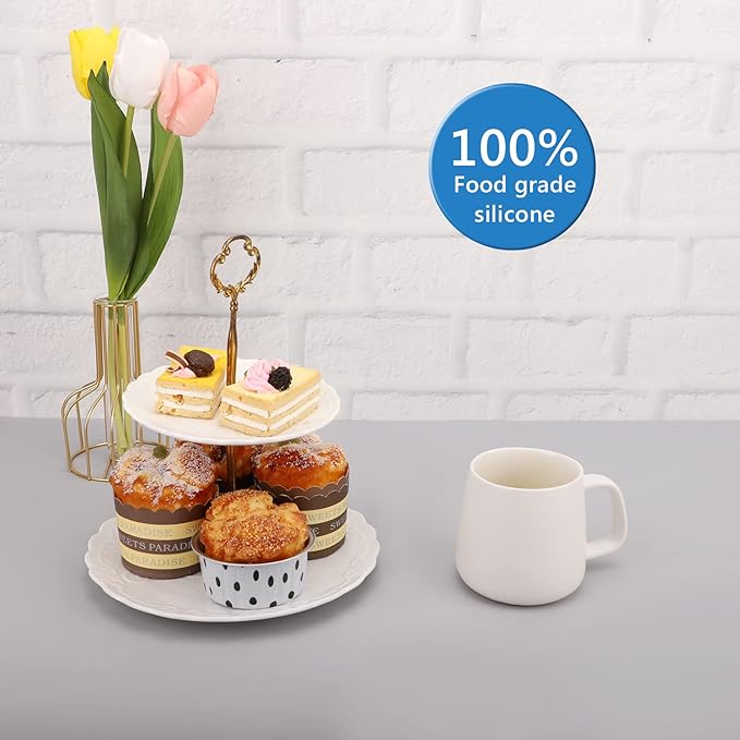 Gartful 2 Pack Silicone Mats for Countertop - 0.05" Thicker, 32" by 24" Extra Large Counter Table Protector, Heat Resistant, Work Desk Pad, Placemat, Multipurpose, Pastry Mat, Light Gray
