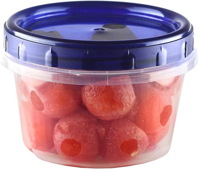 PH [16Oz - Blue - 5 Pk] Twist Top Food Storage Containers Leak-Proof, Airtight Soup Storage Canisters with Screw & Seal Lids BPA-Free, Stackable, Reusable Kitchen Essentials 16-Ounce