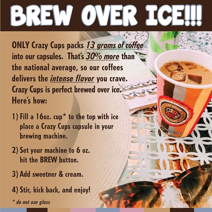 Crazy Cups Flavored Coffee for Keurig K-Cup Machines, Peanut Butter & Jelly Sandwich, Hot or Iced Drinks, 22 Single Serve, Recyclable Pods(Pack of 1)