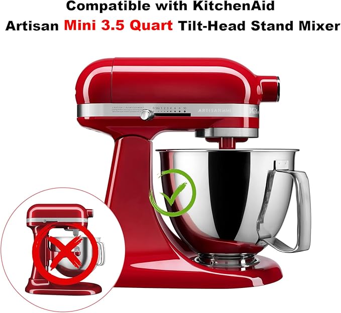 Bamboo Mixer Slider Mat for Kitchen Aid Artisan Mini 3.5 Quart Tilt-Head Stand Mixer, Sliding Board Kitchen Appliance Storage Attachments, Countertop Moving Tray Accessories for Kitchen Aid