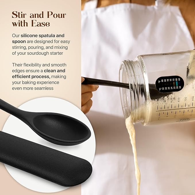 Sourdough Bread Baking Supplies and Starter Kit - Ultimate Bread Making and Sourdough Starter Kit with Proofing Baskets, Sourdough Jar, Bread Lame, Scrapers, and Danish Whisk