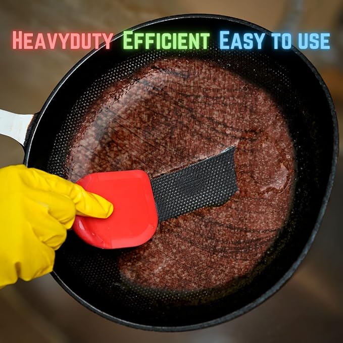 SULLINS Pan Scraper, Pack Of 3 | Pan Scraper Tool | Pot Scraper | Dish Scraper | Dish Scraper Tool | Unique Silicone Grip Design - No Slipping Unlike Other Scrapers