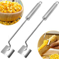 2 Packs Corn Peeler for Corn on the Cob, 2025 Upgraded Corn Stripper for Corn on the Cob, Long Handle Stainless Steel Corn Stripping Tool for Home Kitchen, Easy Clean Corn Cob Peeler as Gift for Women