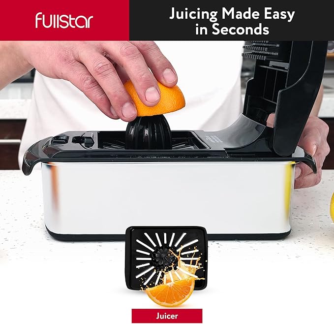 Fullstar The Original Pro Chopper - Vegetable Chopper and Spiralizer, Food Chopper with Container, Fruit Slicer, Kitchen Gadgets & Gifts, Home Essentials (14 in 1, Silver)