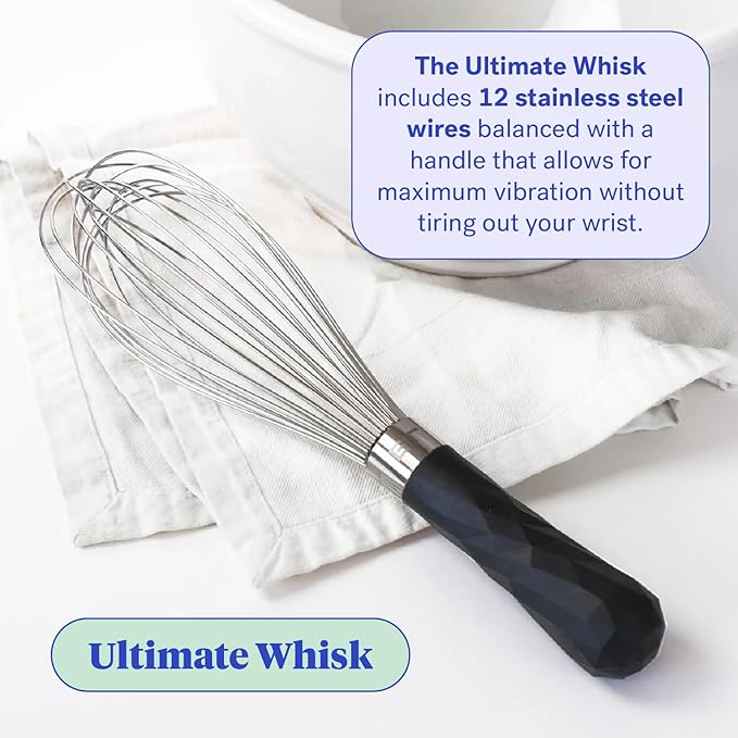 GIR: Get It Right Stainless Steel Whisk - 11 Inch, Studio White Whisker Tool - GIRWKU312SWT
