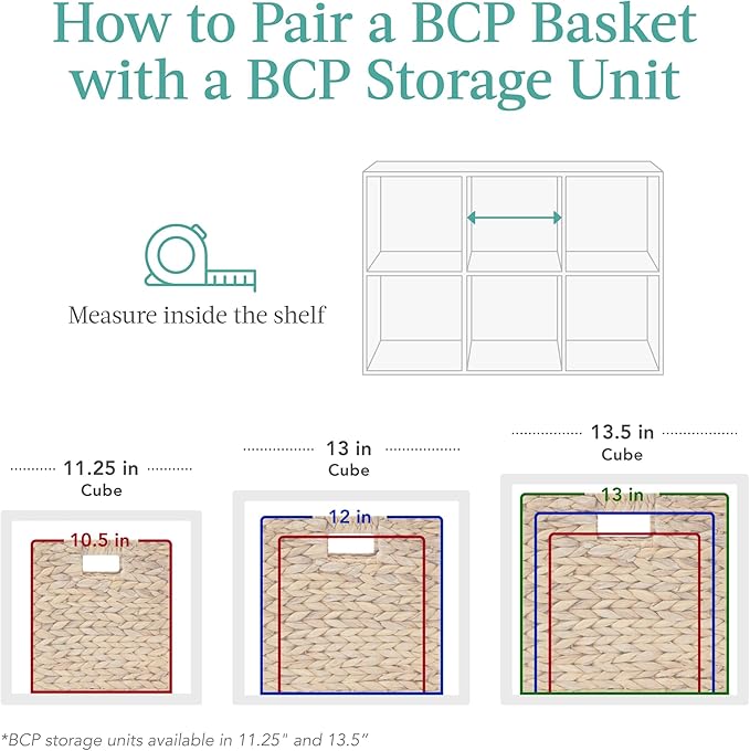 Best Choice Products 13x13in Pack of 5 Cube Storage Baskets, Water Hyacinth Multipurpose Collapsible Organizers, Handwoven Laundry Totes for Laundry, Living Room, Kids Room & Nursery - Black
