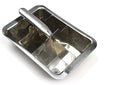 RSVP International Endurance Cocktail Collection, Retro Ice Cube Tray, Stainless Steel, Dishwasher Safe, 7.25x5x2.5"