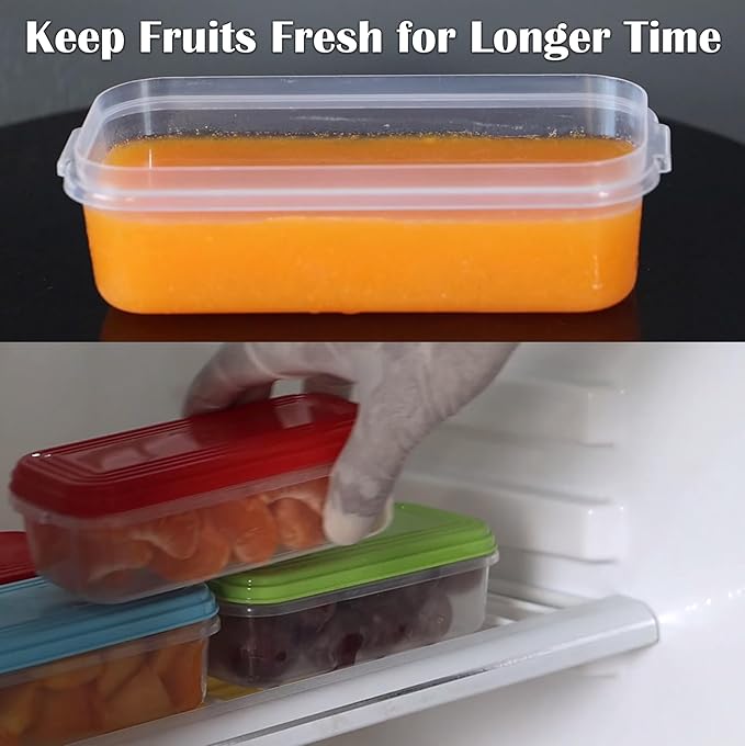 ARSUK Small Food Storage Containers with Lids 8.5 fl oz, 8-Pk - 1 Cup Plastic Reusable Storage Containers for Sauce, Sides, Snacks, Meal Prep - Leakproof - Microwave, Freezer & Dishwasher Safe