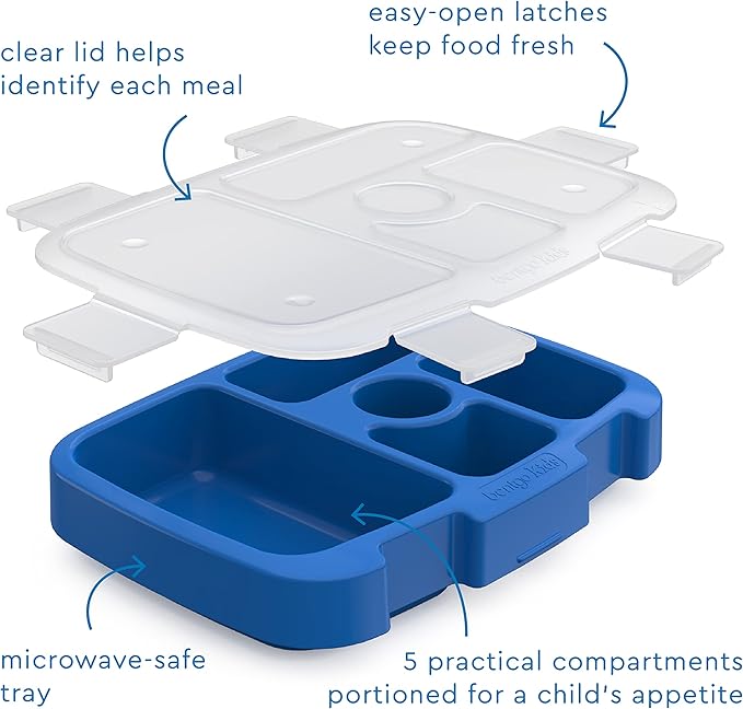 Bentgo Kids Tray with Transparent Cover (Blue)